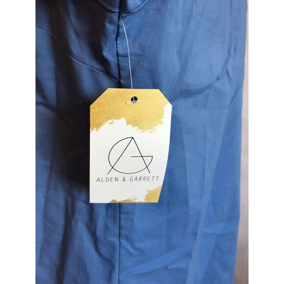 Michael Kors Oxford Blue V-Neck Shirt W/ Trumpet Sleeves, Size XS, NWT! $99 - Picture 8 of 9